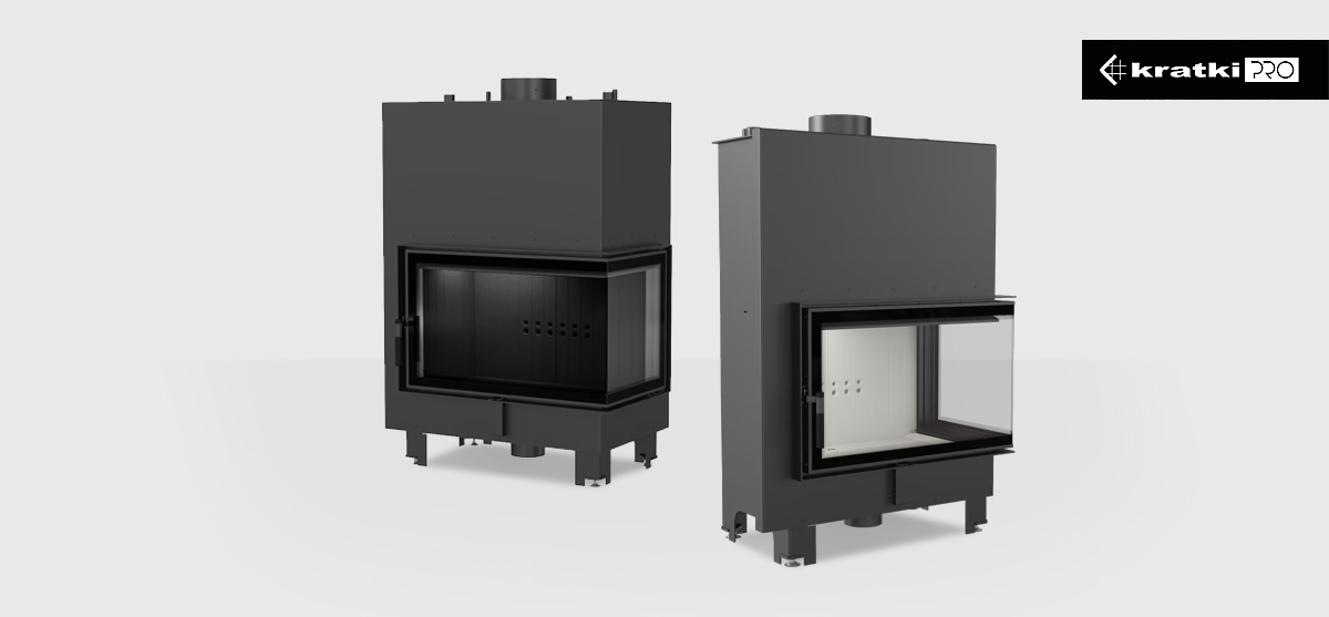 Eck-Kamineinsatz Kratki MBO PW 15 W Montagebeispiel